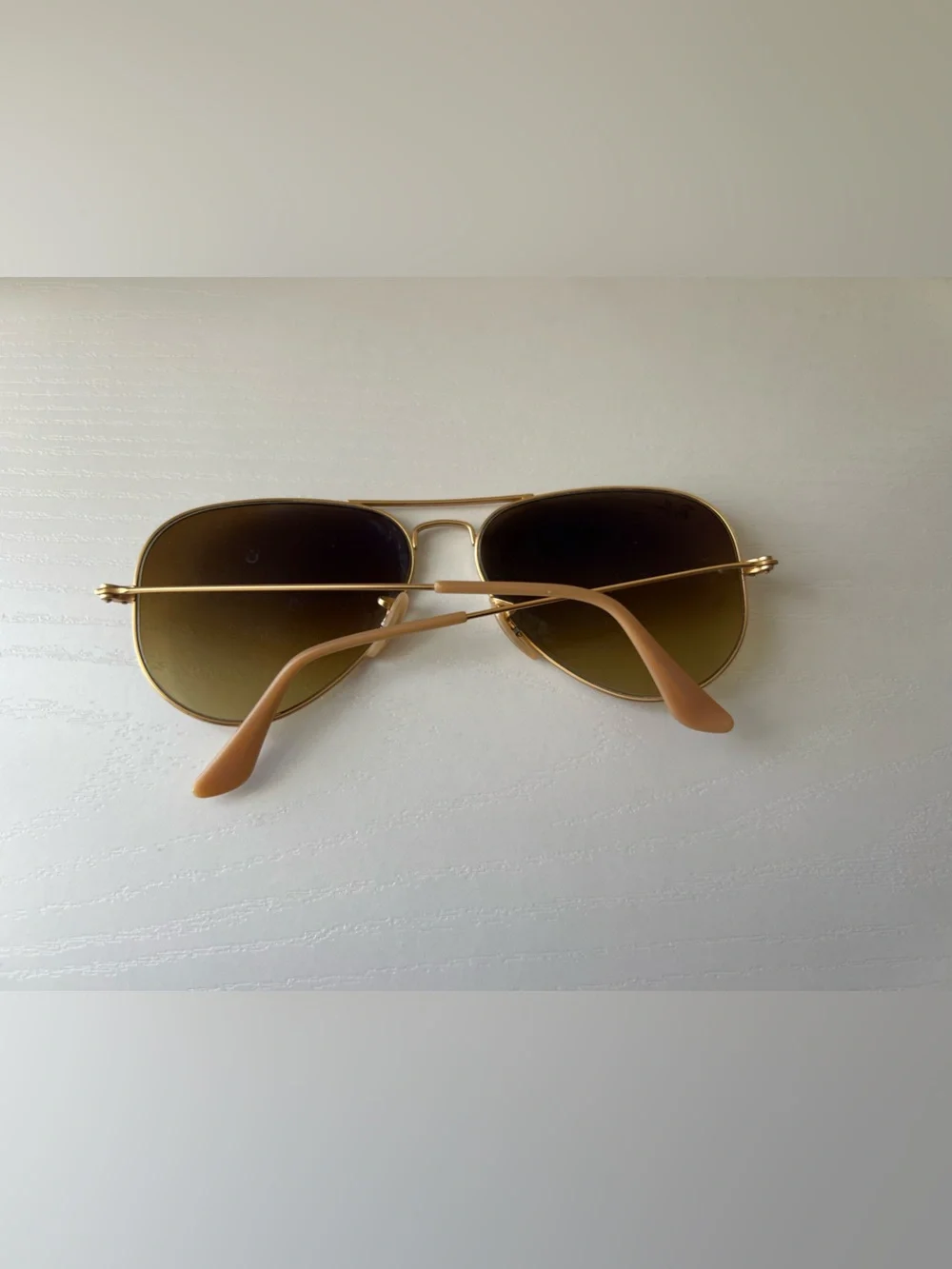 Ray-Ban Gold Frame Sunglasses with Brown Gradient Lenses (Men or Women)